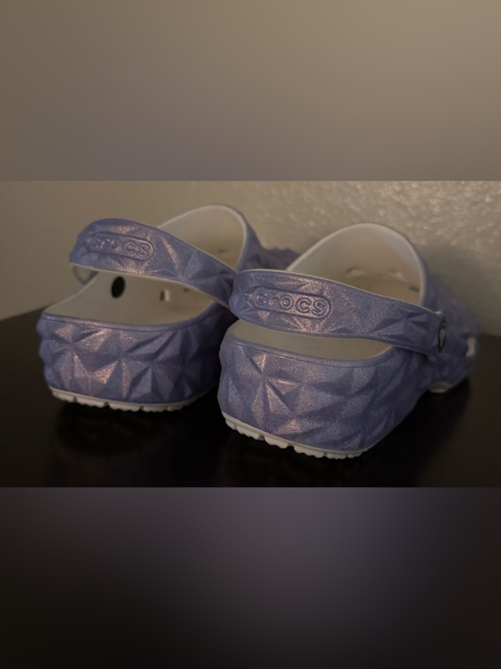 Crocs Classic Iridescent Geometric Clogs | Holographic Glitter | Jr 4 / Womens 6 - Picture 6 of 6